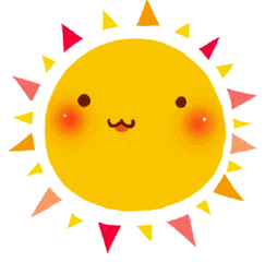 可爱小太阳眨眼分割线 图片